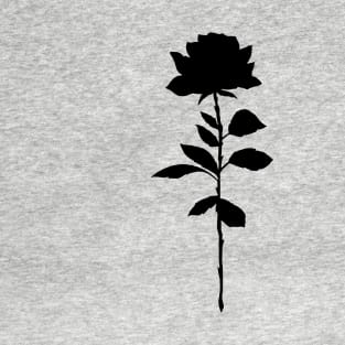 Simple Rose Silhouette T-Shirt